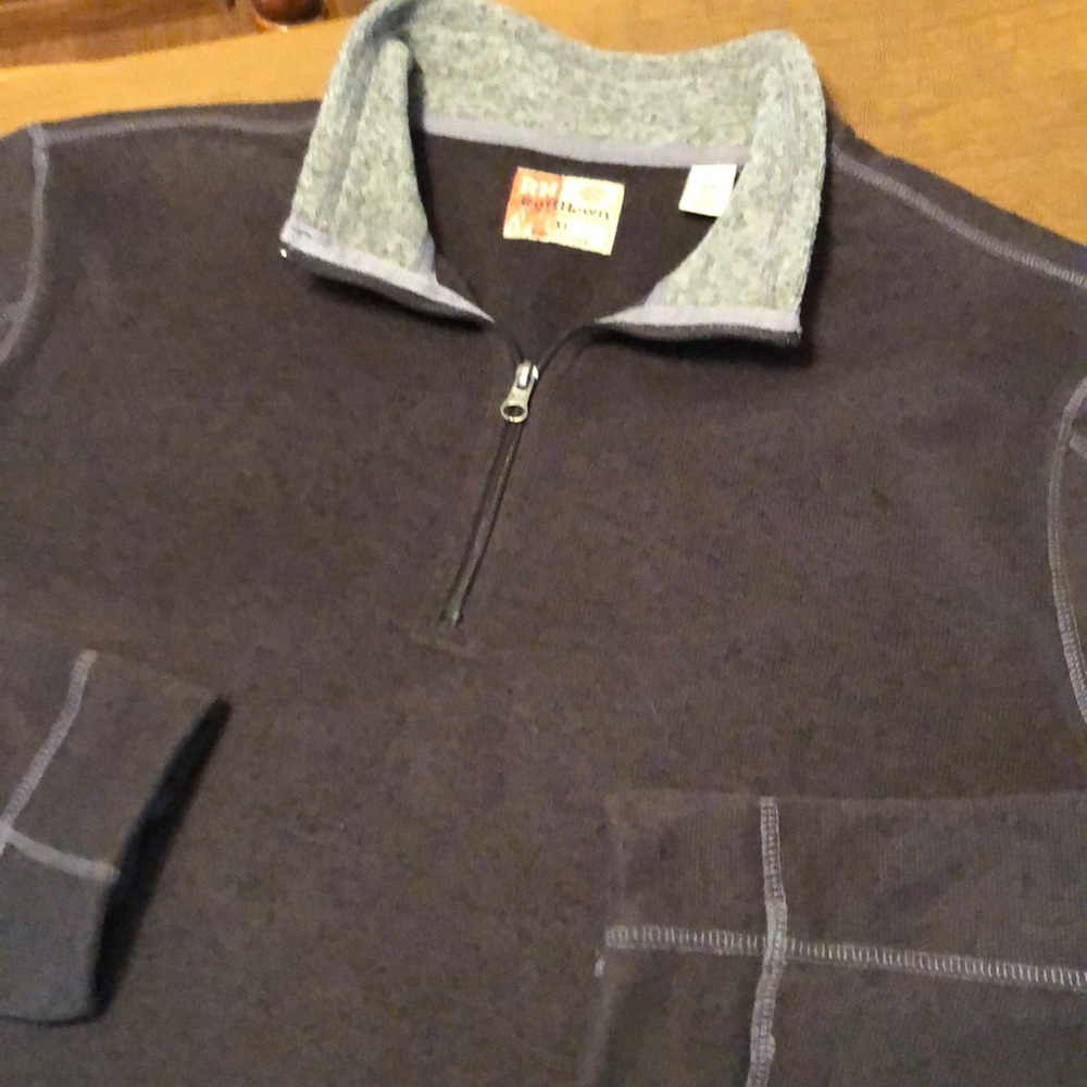 RUFF HEWN 1/4 Zip Pullover Sweatshirt Size XL
